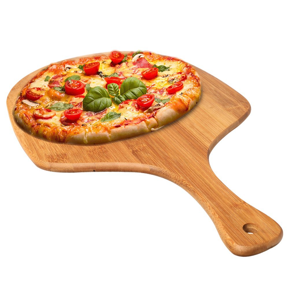 Tabla de Bambú para Pizza con Mango